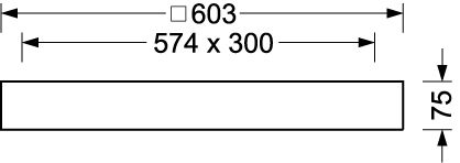 Aufbaurahmen ws Alu L603mm B603mm H75mm