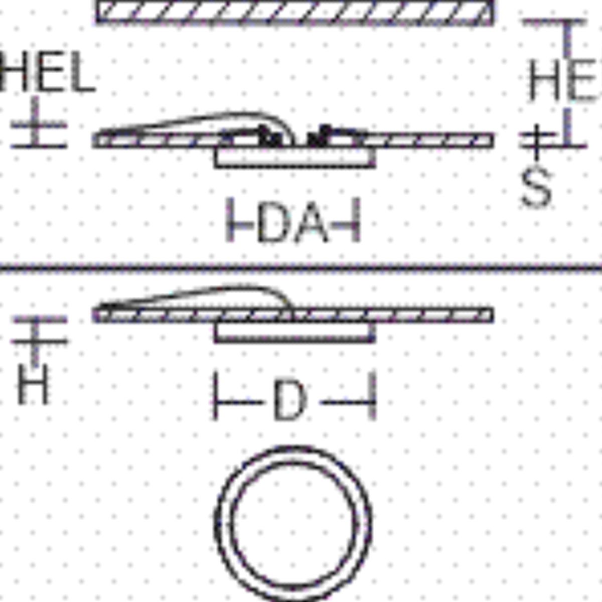 LED-Einbaustrahler 35W TRIXY 3000-4000K 3000lm Dimmung DALI 1LED Kst IP20 anth