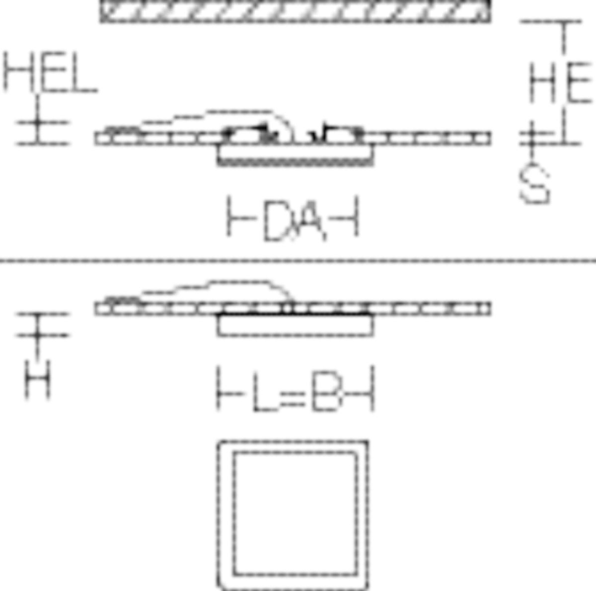 LED-Einbaustrahler 35W TRIXY 3000-4000K 3000lm Dimmung DALI 1LED Kst IP20 anth