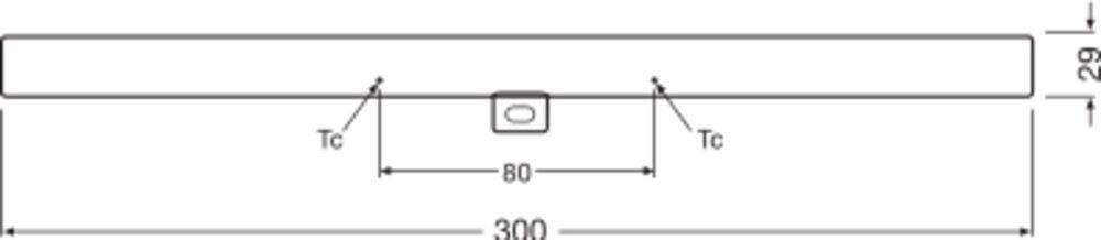 LED-Linienlampe S14d 3W 2700K 275lm F ws dim mattiert dimmbar 190° AC Ø29x300mm