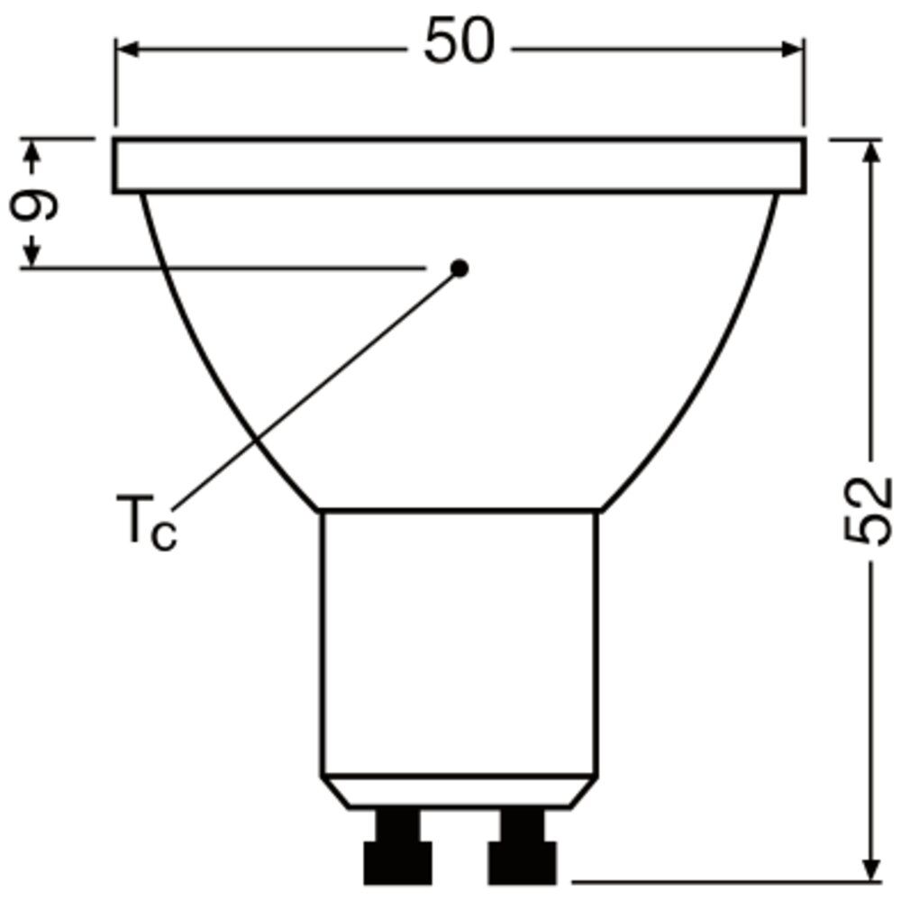 LED-Reflektorlampe GU10 PAR16 7W 4000K 750lm E ws kl 36° AC Ø50x52mm 220-240V