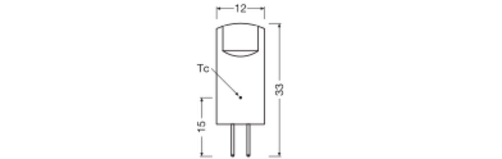 LED-Röhrenlampe G4 1,5W 2700K 200lm E kl ws 320° UC Ø12x33mm 12V
