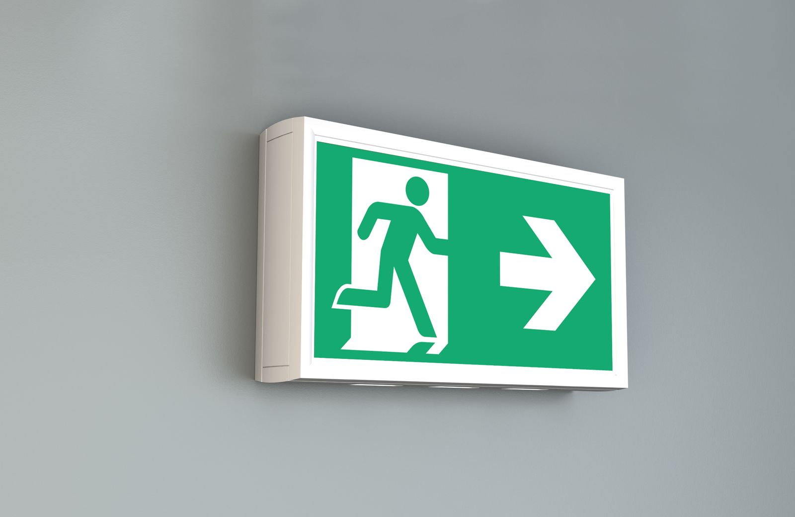 LED-Sicherheitsleuchte 4,7W IP43 1LED Aufb/Einb 22m eins/zweis ÜberwBaust