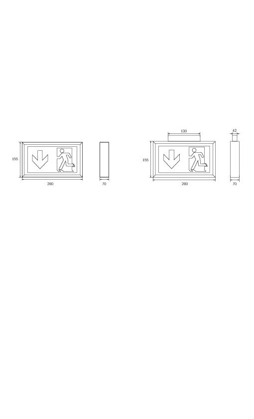 LED-Sicherheitsleuchte 4,7W IP43 1LED Aufb/Einb 22m eins/zweis ÜberwBaust