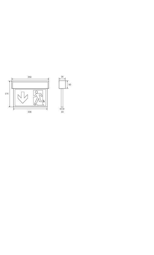 LED-Sicherheitsleuchte 5,3W 190lm IP54 1LED Aufb/Einb 22m eins/zweis ÜberwBaust