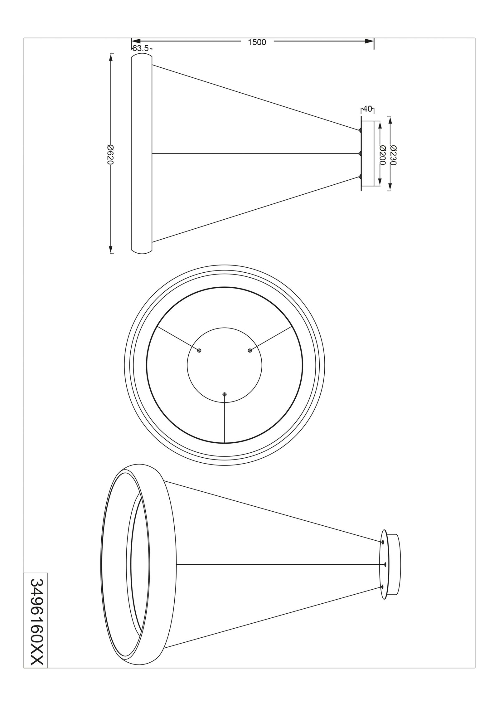 LED-Pendelleuchte 38W CARDONA 2300-4000K 1LED LED nicht austauschbar 4400lm sw