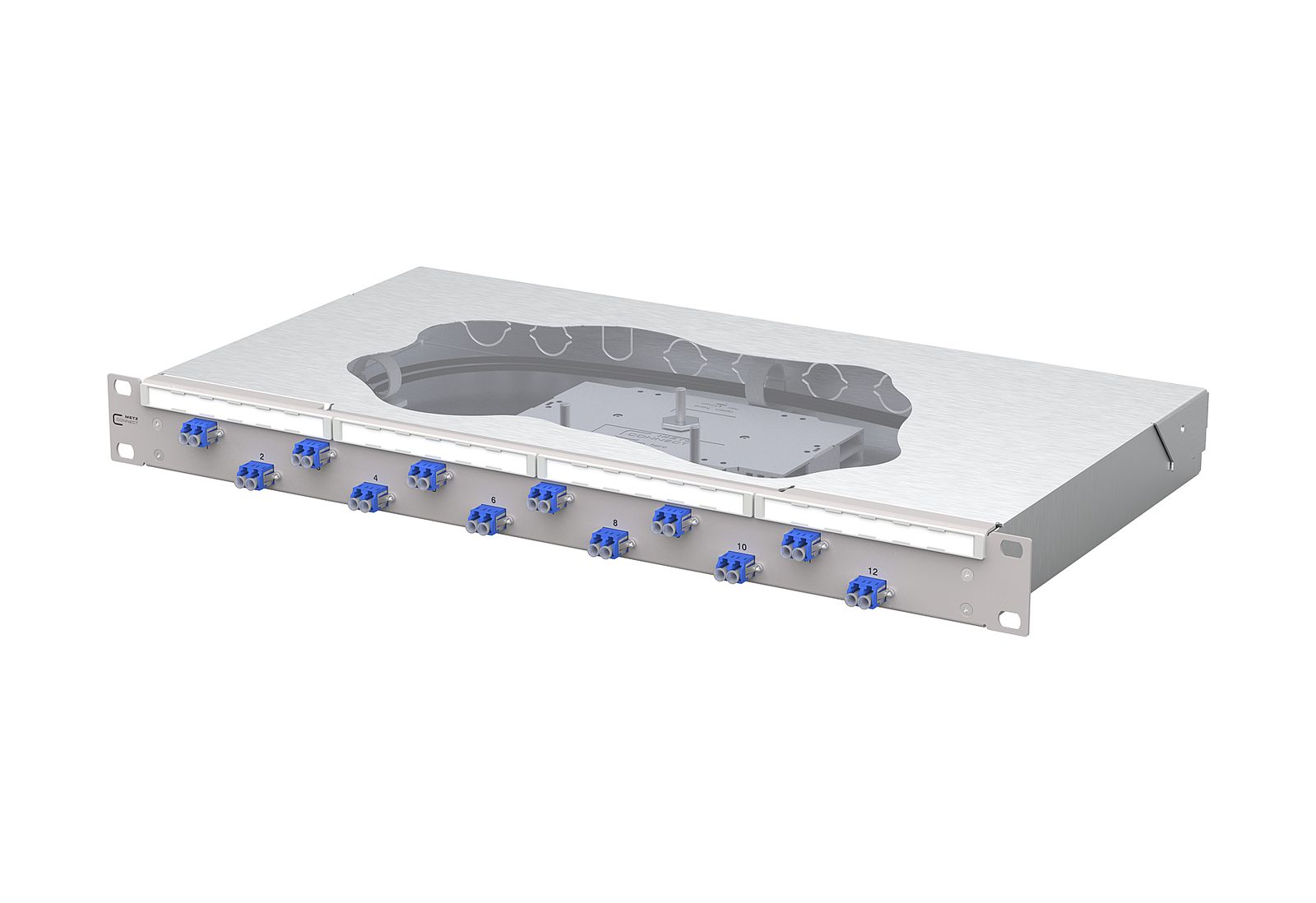 LWL-Patchpanel 12f LC-D 1HE OS2 19Zoll m.Pigtails max:12f