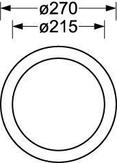 Einbaurahmen ws ST Ø270mm H1mm