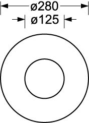 Einbaurahmen ws ST Ø280mm H1mm