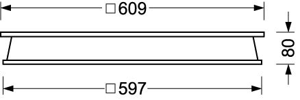 Einbaurahmen ws Alu L609mm B609mm H80mm