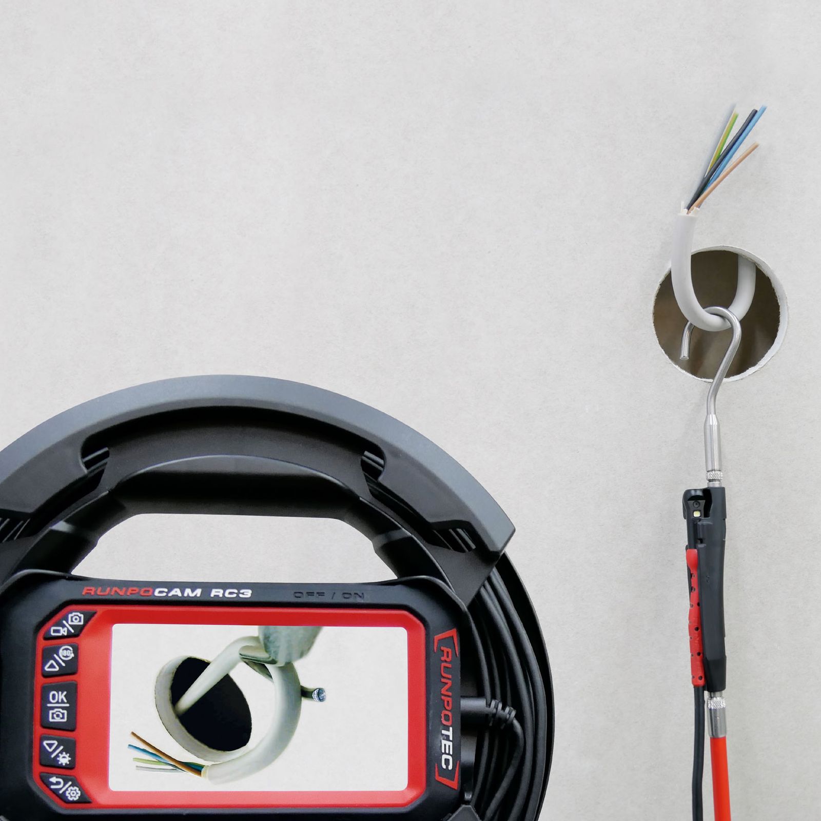 Akku-Inspektionskamera st RC3 15000mm Memory starr Mit Memory-Funktion