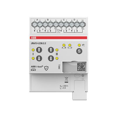 Jalousieaktor KNX REG 4f 4Eing 6A Vor Ort-/Handbedienung Funktion Schalten