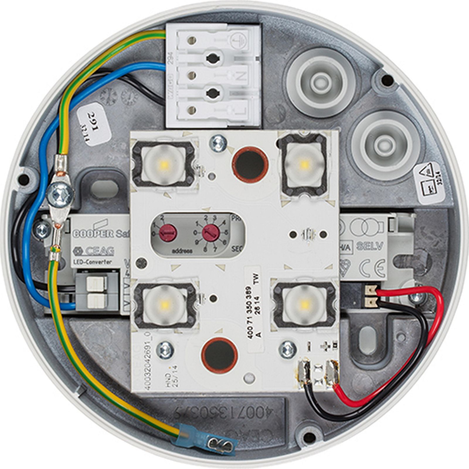 LED-Sicherheitsleuchte 5,8W 4000K 512lm IP20 4LEDs Deckenanb 18m auto.Selbstt