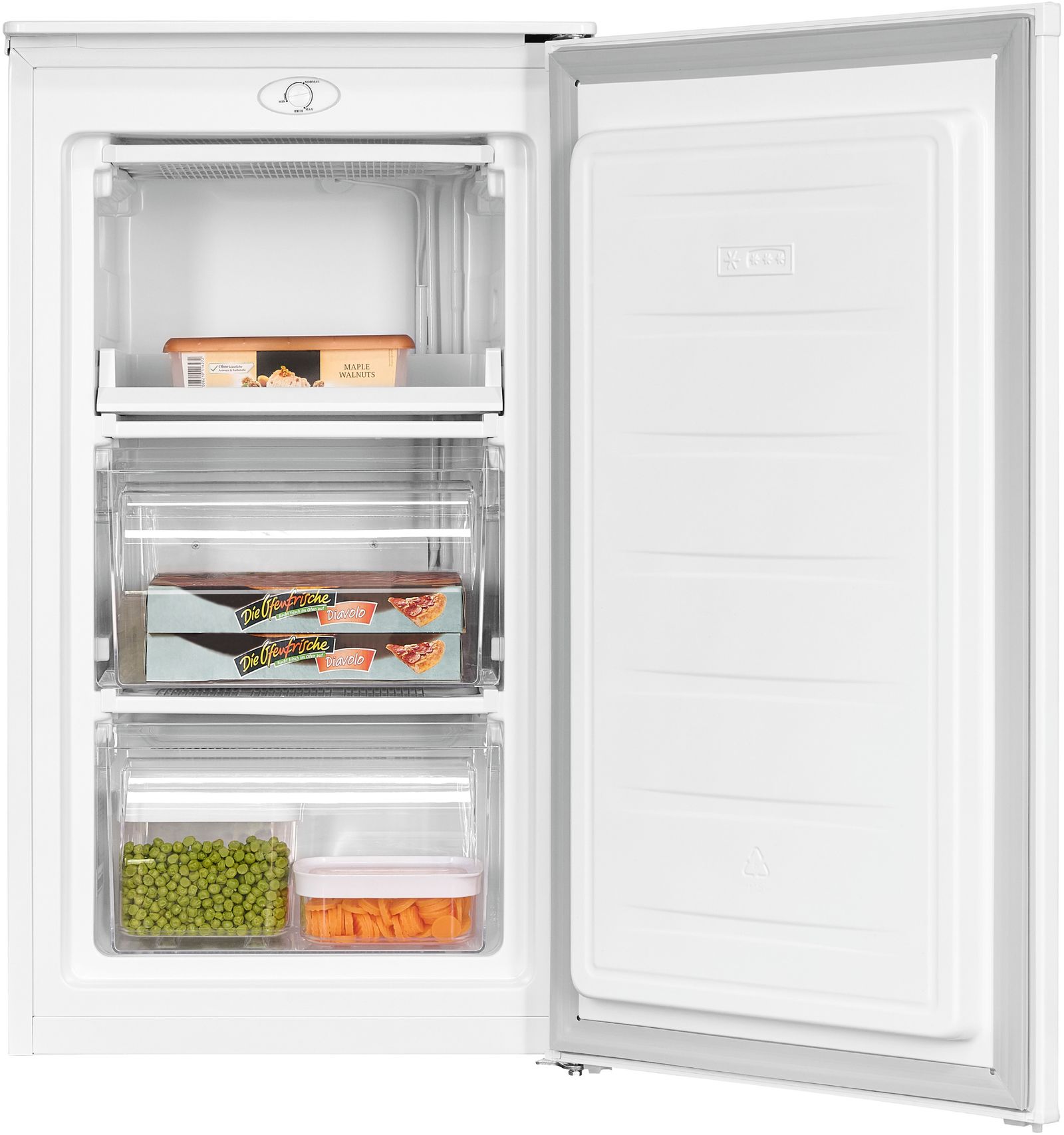 Gefrierschrank 60l E 156kwh 40dB ws 3Korb B480xH855xT450mm