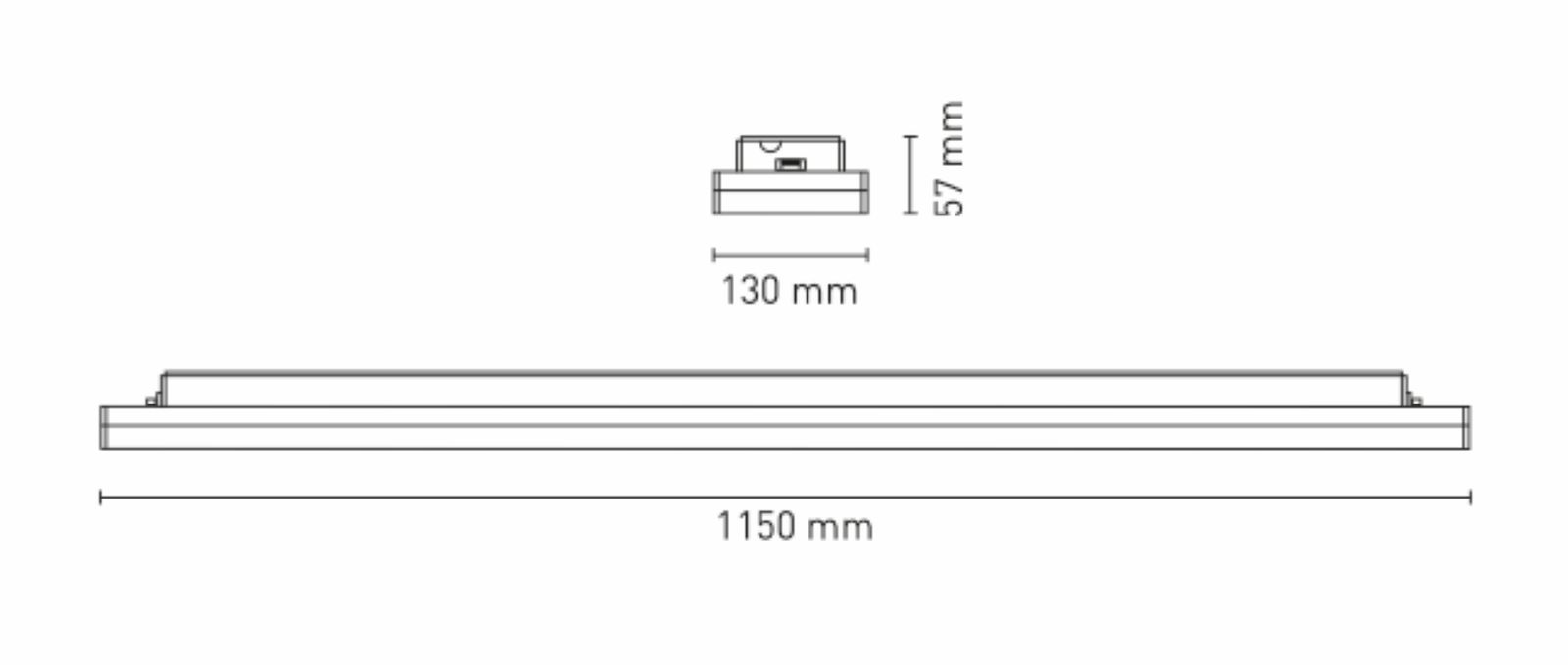 LED-Decken-/Wandleuchte 40W 2900-5900K 5984lm ws IP54 1155x130x57mm