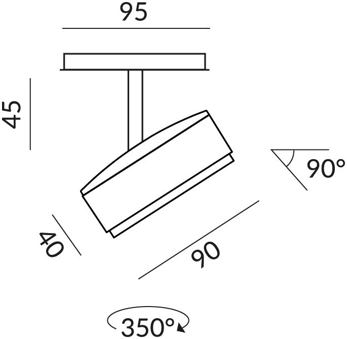 LED-Schienenstrahler 10W TUTO II 2700K 800lm Konv 1LED Alu IP20 sw mt
