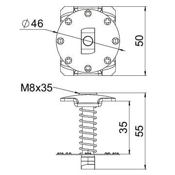 PV-Mittelklemme VA 35mm 58x50x46mm m.BefMat