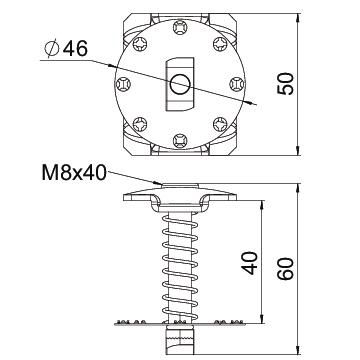 PV-Mittelklemme VA 40mm 63x50x46mm m.BefMat