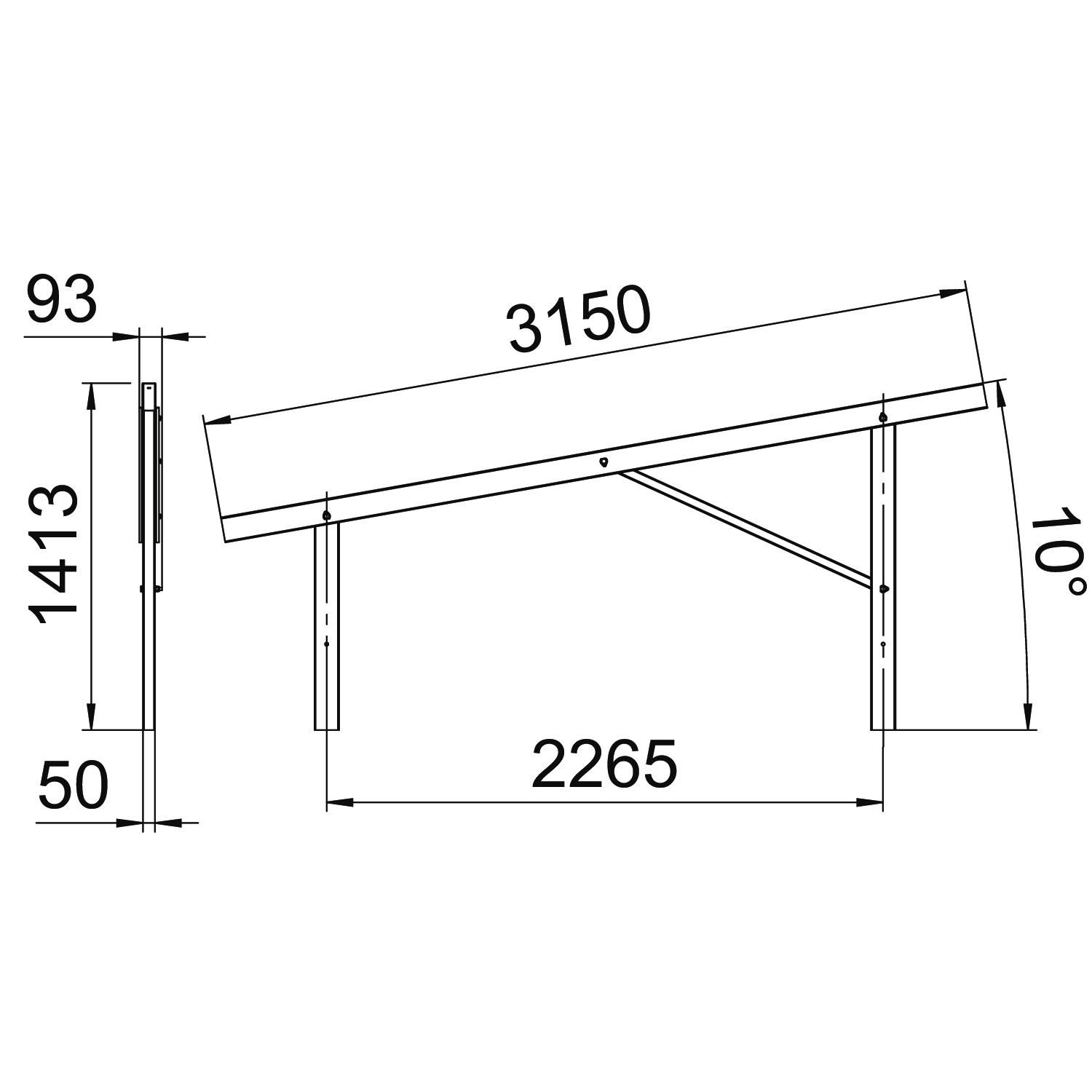 PV-Montagesystem 10° Boden ST
