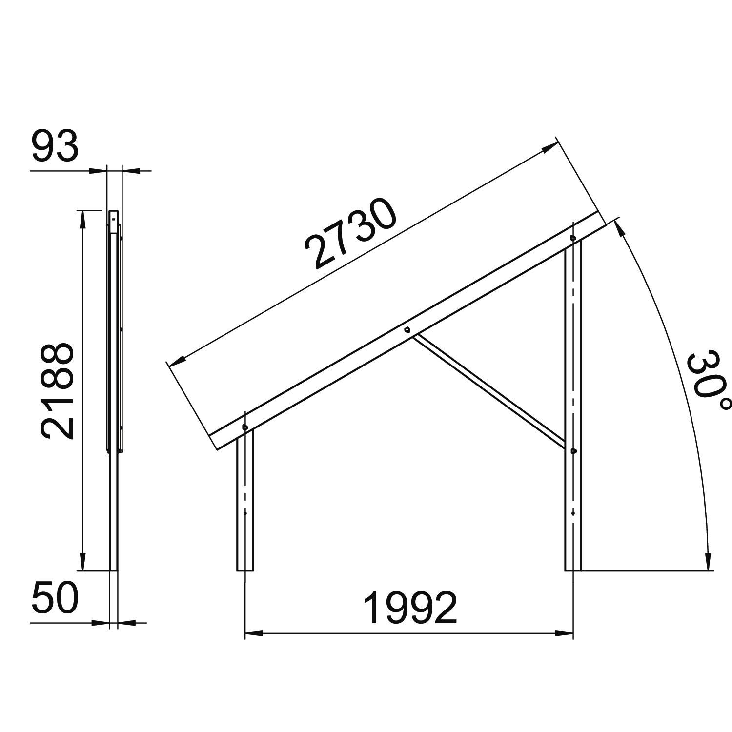 PV-Montagesystem 30° Boden ST