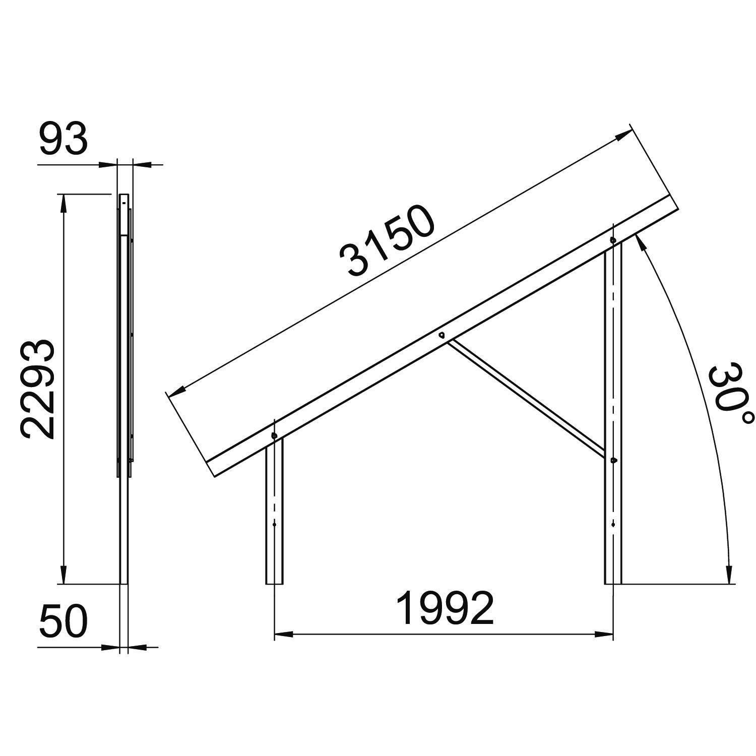 PV-Montagesystem 30° Boden ST