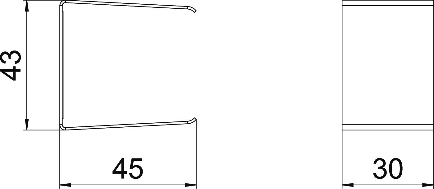 Stoßverbinder LF-K 45mm ST hfr