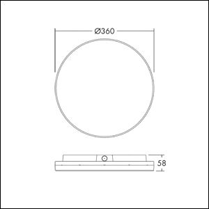 LED-Sensorleuchte 16-31W 3000-6500K ws 3500lm IP54 BWM Ø360x58mm