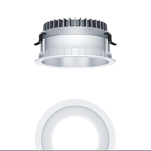 LED-Einbaustrahler 17,3W 3000K 2430lm ws Konv DALI Dimmung DALI 1LED Alu IP20 mt