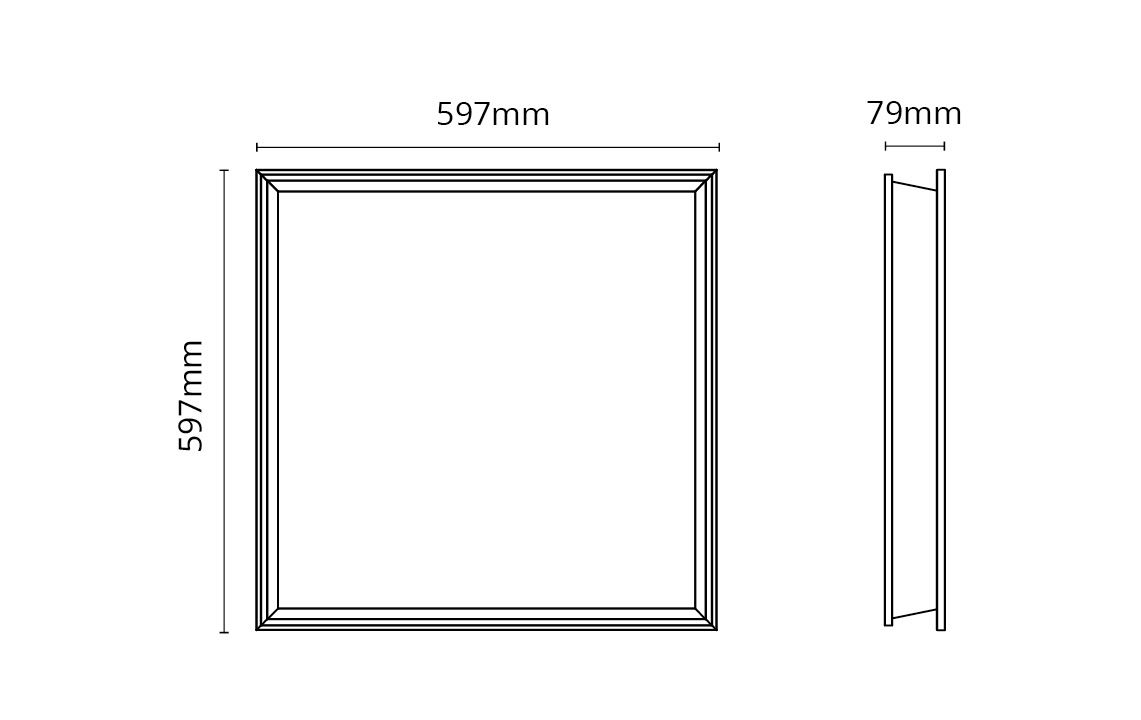 Dekorelement ws Sense Decor Sky Alu L597mm B597mm H79mm