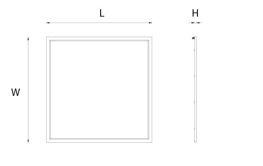 LED-Einbauleuchte Sense 40W 2700-6500K 4000lm ws IP40 600x600x10mm