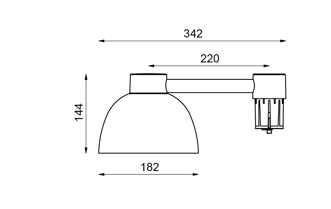 LED-Aufsatzleuchte 17W Herning 60mm sw 3000-4000K 1300lm Alu Gl_opal IP65 II