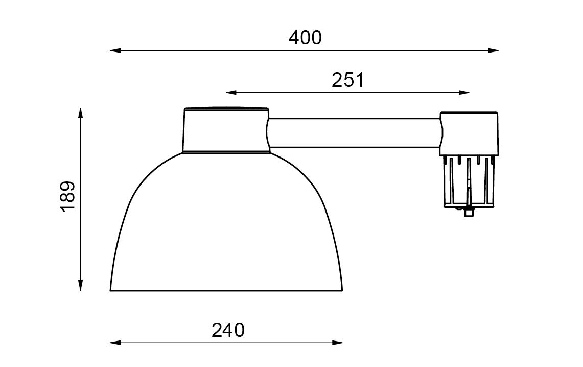 LED-Aufsatzleuchte 25W Herning 60mm sw 3000-4000K 1920lm Alu Gl_opal IP65 II
