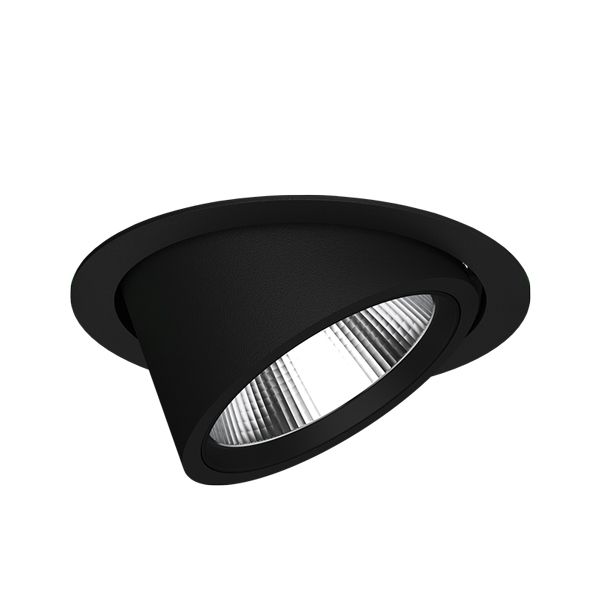 LED-Einbaustrahler 12,7W 3000K 1635lm EVG sw mt 1LED Alu IP20 RF:hochglänzend