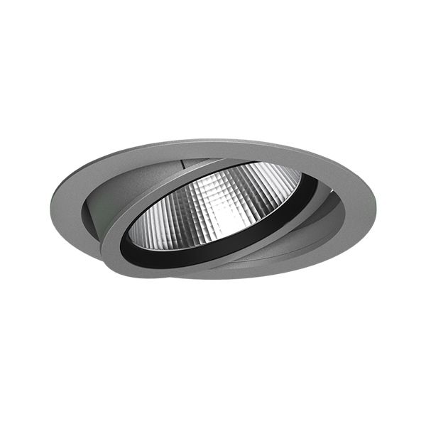 LED-Einbaustrahler 12,7W 3000K 1635lm EVG si mt 1LED Alu IP20 RF:hochglänzend