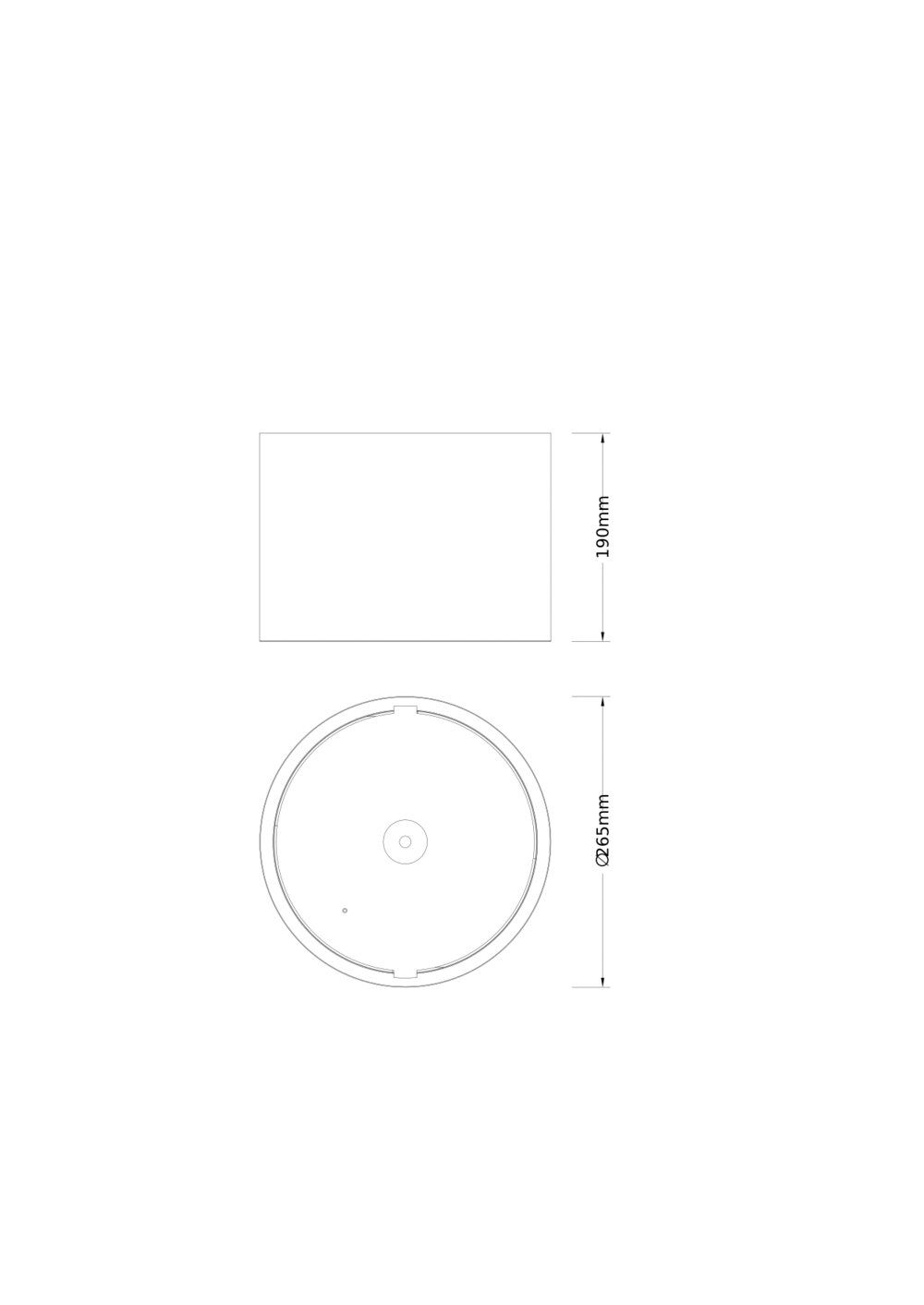 Einbaurahmen ws ST Ø265mm H190mm