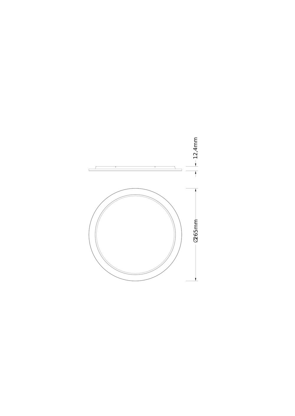 Dekorelement sw Alu Ø265mm H12,4mm
