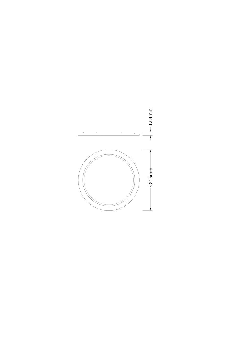 Dekorelement gr Alu Ø215mm H12,4mm