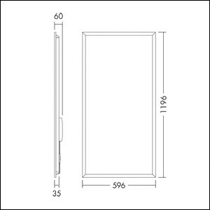 LED-Panel 1196x596mm ANNA 25-47W 6600lm 3000-4000K ws Konv IP40