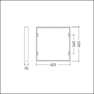 Aufbaugehäuse ws ANNA Alu L622mm B622mm
