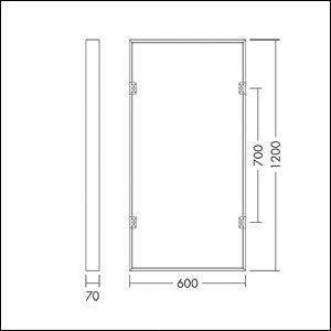 Aufbaugehäuse ws ANNA Alu L1196mm B596mm