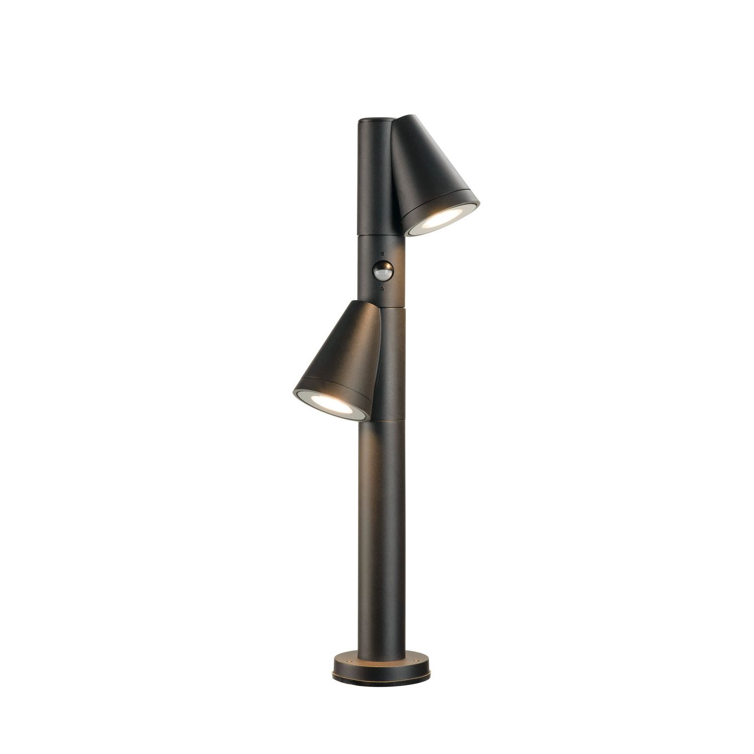 LED-Pollerleuchte 20W T-TUBE IP44 sw Alu Gl_tr 2LEDs GU10 BWM