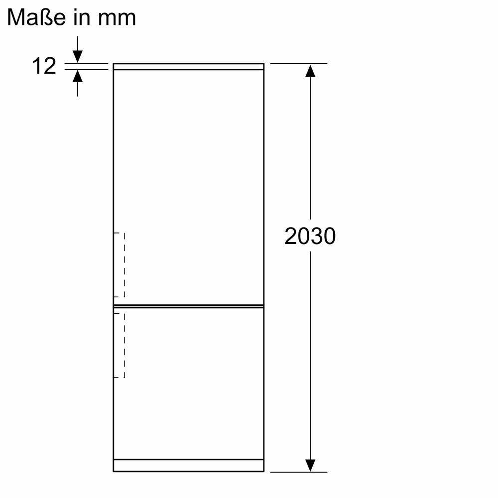 Kühl-/Gefrierkombi Stand iQ500 A sw 260/103l 101kwh 2030x600x665mm NoFrost