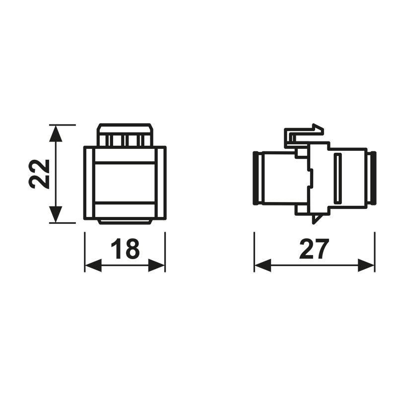 LWL-Kupplung SC SC SM Metall Kst gn einrasten