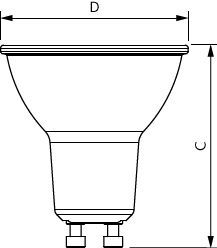 LED-Reflektorlampe GU10 PAR16 3,7W 2700K 355lm E ws Prisma 36° AC Ø54x50mm