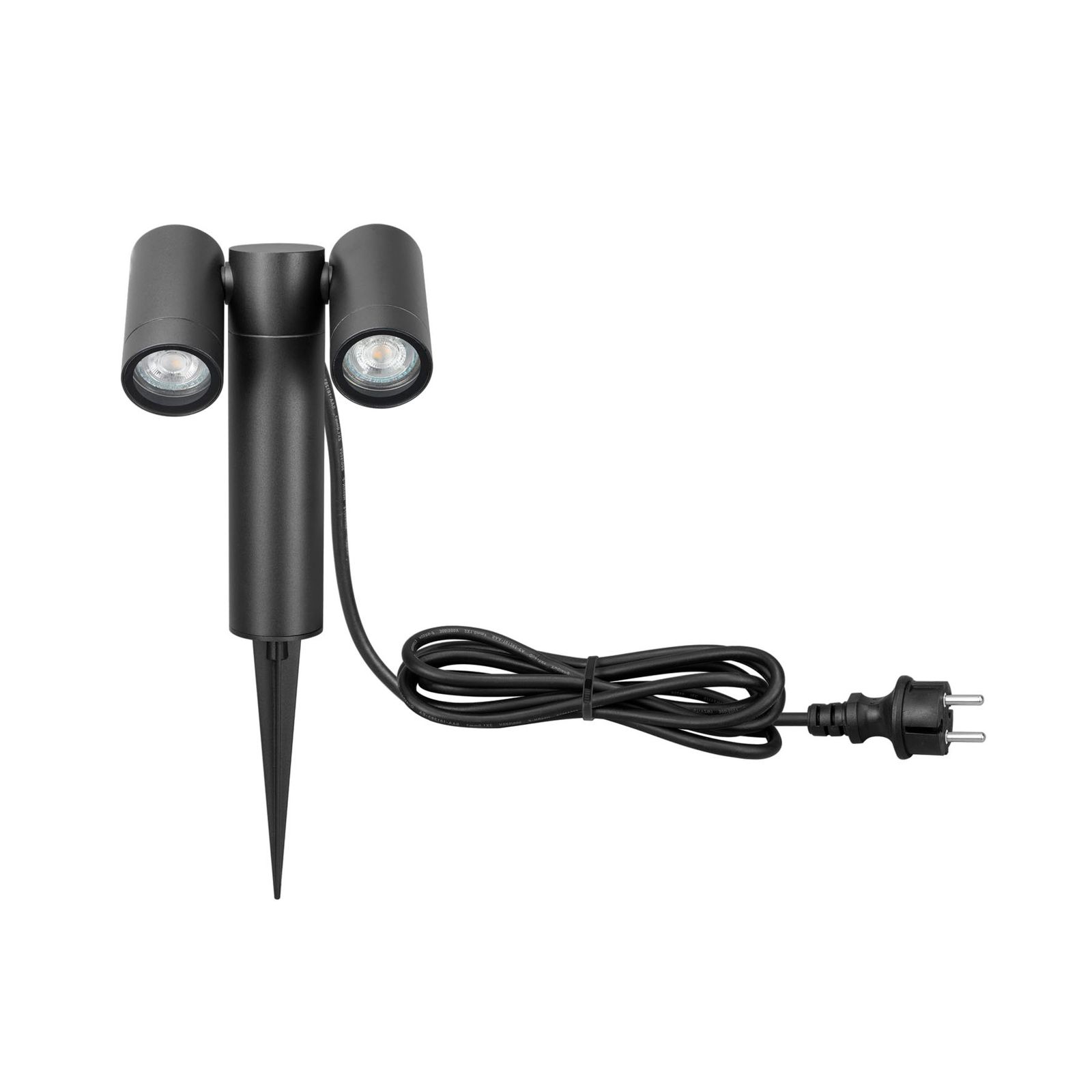 LED-Wegeleuchte 70W IP65 anth Alu Gl_tr 2LEDs GU10