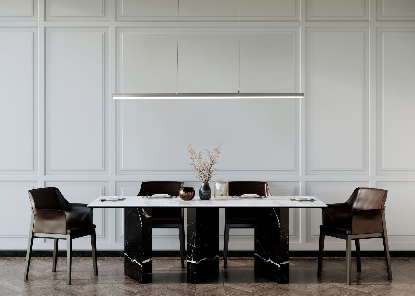 LED-Pendelleuchte 34W 2700-4000K 4100lm alu 1LED LED nicht austauschbar sym IP20