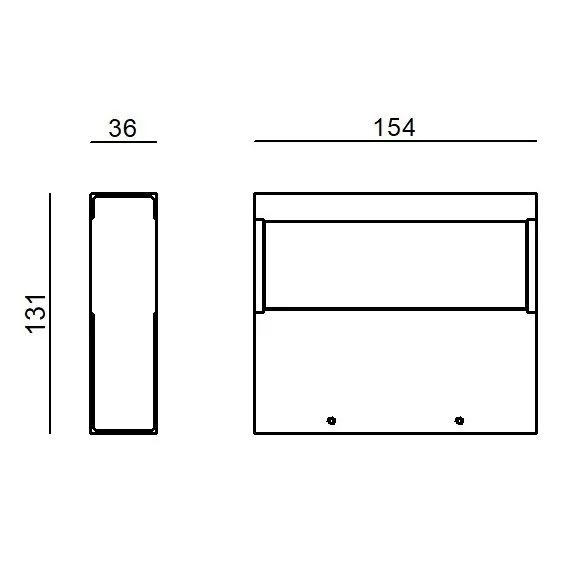 LED-Wandanbauleuchte Regolo 17-19W 3000K 2079lm sw Konv Dimmung Phasenabschnitt