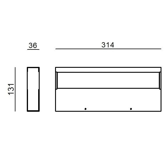 LED-Wandanbauleuchte Regolo 35-38W 3000K 4262lm sw Konv Dimmung Phasenabschnitt