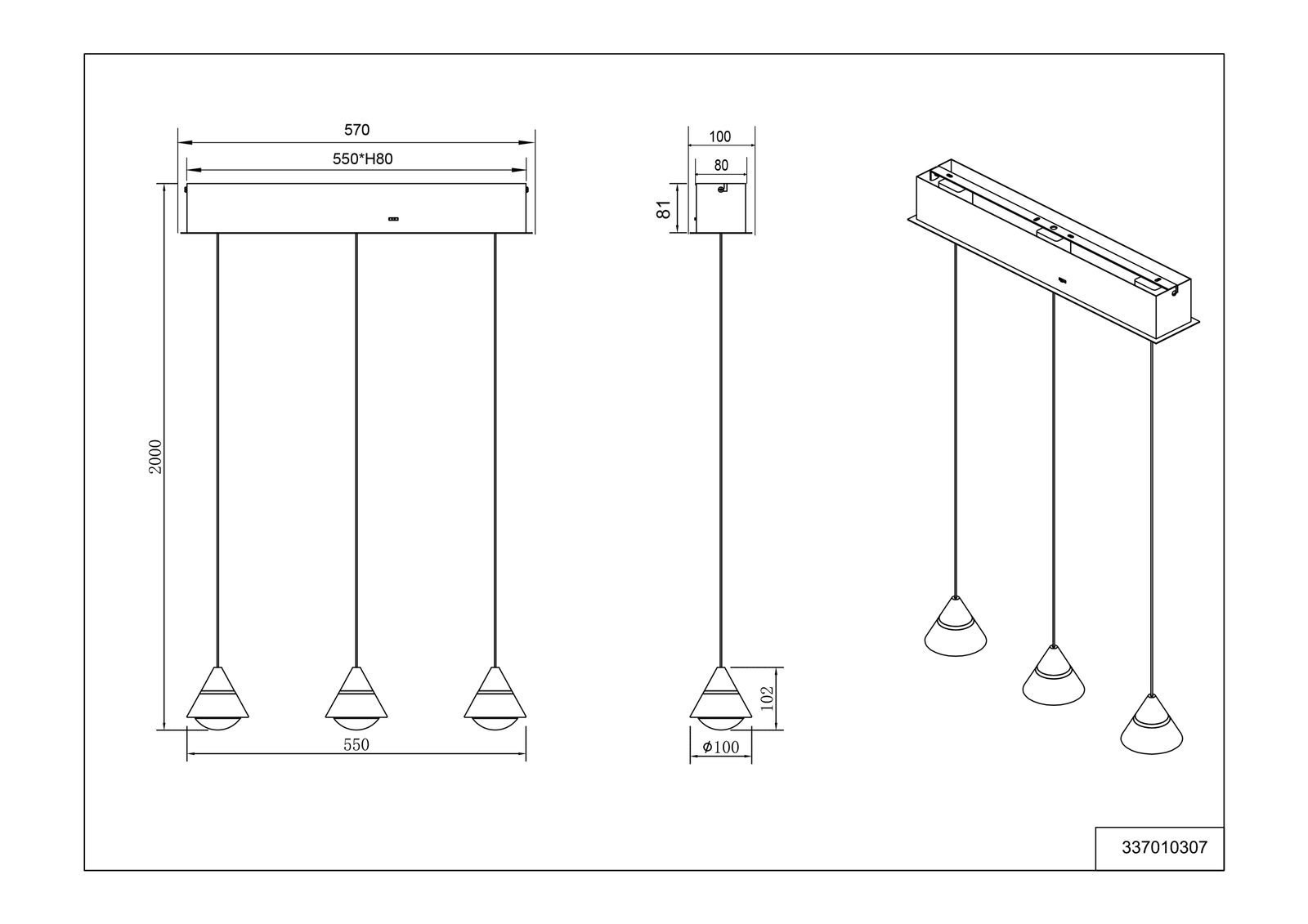 LED-Pendelleuchte 21W 2300-4000K 2100lm ni 3LEDs LED nicht austauschbar sym IP20