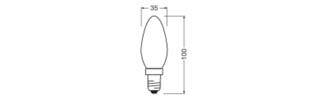 LED-Kerzenlampe FM E14 1,8W 2700K 250lm D Filamentlampe ws mattiert 300° AC